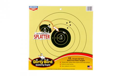 Birchwood Casey Dirty Bird, 12 25 Yard Slow Fire Pistol Target, 12 Targets BC-35022