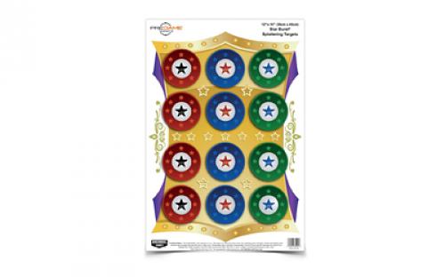 Birchwood Casey Pregame Target, Star Burst, 12x18, 8 Targets BC-35572