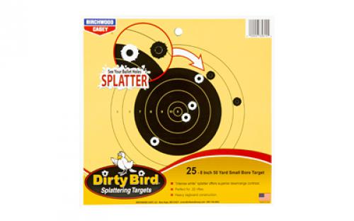 Birchwood Casey Dirty Bird, 8 50 Yard Small Bore Target, 25 Targets BC-35815