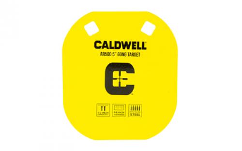 Caldwell AR500, Gong Target, 5, Steel, Yellow 1116700