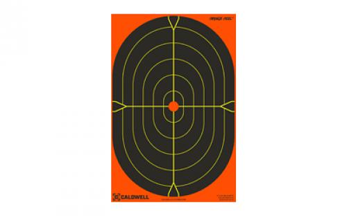 Caldwell Adhesive Orange Peel Silhouette Target, 12 x 18, Orange/Black, 5-Pack 1175517