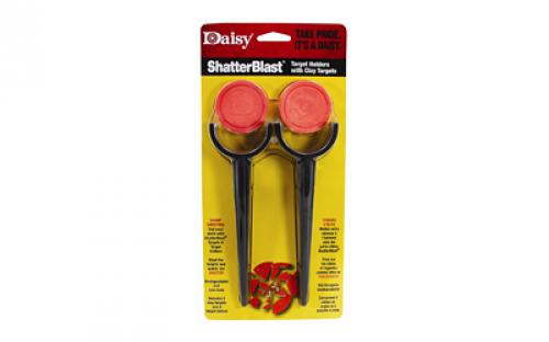 Daisy Shatterblast Targets w/Holders, Includes 8-2 Orange Clay Targets and 4 Target Stands 980872-444