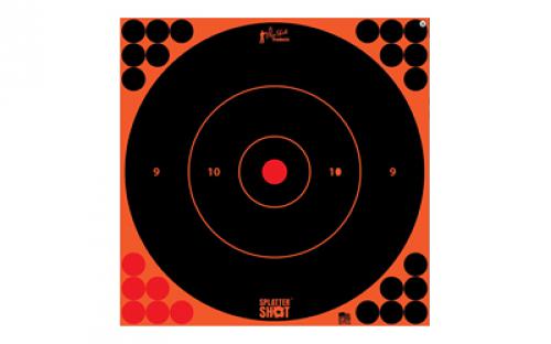 Pro-Shot Products Splatter Shot, 12 Bullseye, Adhesive Target, 5 Pack, Black/Orange 12B-ORNGE-5PK