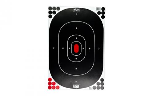 Pro-Shot Products Splatter Shot, 12x17 Silhouette, Adhesive Target, 5 Pack, Black/White SILH-IN-5PK