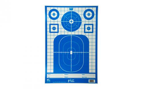 Pro-Shot Products Splatter Shot, 12x18 Blue Tactical Precision Target, Adhesive Target, 8 Pack, Blue/White TACTPREC-BLUE-8PK