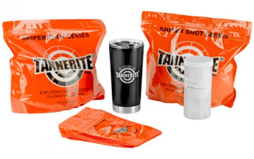 Tannerite 10 LB Gift Pack, 10 Pounds of Tannerite, 20 Load Your Own Targets, 1 Tannerite Tumbler GPACK10