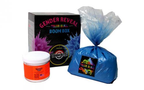 Tannerite Gender Reveal Kit Target, 1 Pound Target, 10 Pounds Color Blaze Powder, Blue Color GRK - B