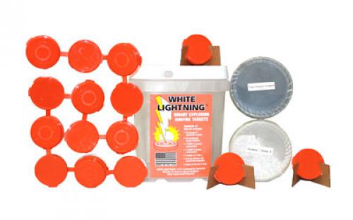 Tannerite White Lightning Rimfire Target Kit, 15 Targets and Holders, 15/Pack WLK