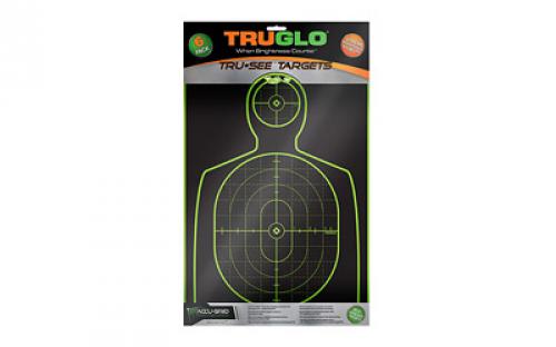 Truglo Tru-See, Target, 12x18, Handgun, Green, Self-adhesive, 6 Targets TG-TG13A6