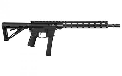 Angstadt Arms UDP-9, Semi-automatic Rifle, 9MM, 16" Chrome Moly Barrel, 1:10 Twist, Matte Finish, Black, Magpul MOE Stock and K2 Pistol Grip, Angstadt Arms 13.5" Free Float M-LOK Handguard, A2 Flash Suppressor, Accepts Glock Style Magazines, 17 Rounds, 1 Magazine AAUDP09R16