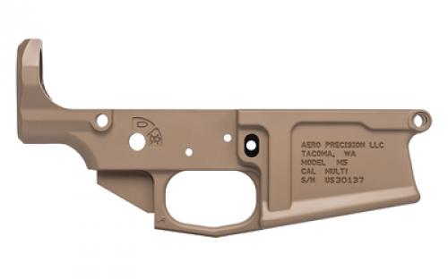 Aero Precision M5, Semi-automatic, Stripped Lower Receiver, 308 Winchester/762NATO, Anodized Finish, Flat Dark Earth APAR308005C