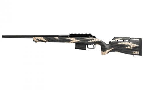 Aero Precision SOLUS Hunter, Bolt Action Rifle, 308 Winchester, 20 Fluted Barrel, Threaded 5/8x24, Cerakote Finish, Black, Carbon Fiber Stock with Black and Tan Pattern, 5 Rounds, 1 AICS Magazine APBR01040003