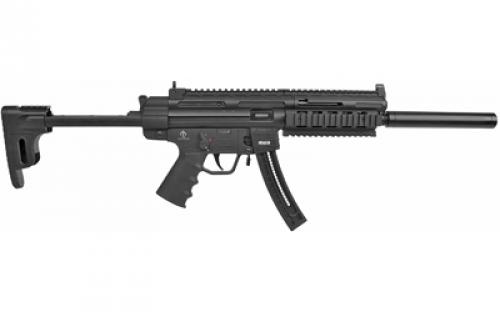 American Tactical GSG-16, Semi-automatic Rifle, 22LR, 16.25 Barrel, Matte Finish, Black, Polymer Receiver, Faux Suppressor, M-LOK Handguard, 22 Rounds, 1 Magazine GERGGSG1622