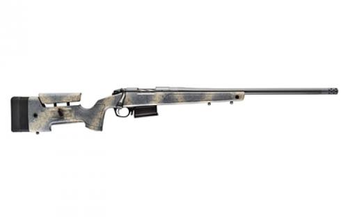 Bergara B-14 Series HMR Carbon Wilderness, Bolt Action Rifle, 7MM PRC, 22 Carbon Fiber Barrel, Threaded 5/8x24, Fluted Bolt, Omni Muzzle Brake, Cerakote Finish, Black, Overmolded Mini-Chassis Stock, 5 Rounds, 1  AICS Style Detachable Magazine, Right Hand 14LM3613CF