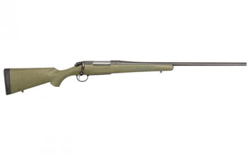 Bergara B-14 Series Hunter Rifle, Bolt Action Rifle, 308 Winchester, 22 Barrel, Cerakote Finish, Black, Green With Black/Tan Dots Synthetic Stock, Hinged Floorplate, 4 Rounds, Right Hand B14S101C