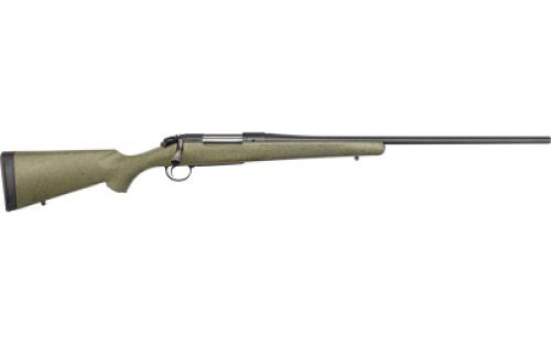 Bergara B-14 Series, Hunter, Bolt Action Rifle, 7MM-08, 22, Cerakote Finish, Graphite Black, American Style Synthetic Stock w/ Soft Touch Finish, Green w/ Black and Tan Dots, Right Hand, Hinged Floor Plate, 4 Rounds B14S107C