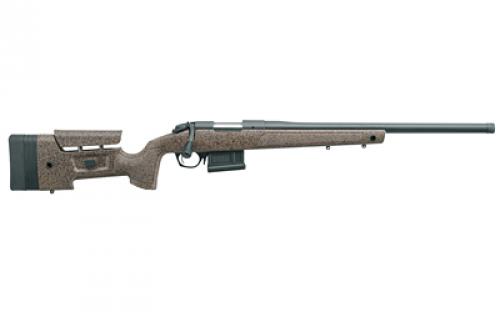 Bergara B-14 Series HMR Rifle, Bolt Action Rifle, 6.5 Creedmoor, 22 Barrel, Threaded 5/8-24, Cerakote Finish, Black, Black/Tan HMR Synthetic Stock with Cheek Riser and LOP Spacers, 5 Rounds, AICS Style Detachable Magazine, Right Hand B14S352C