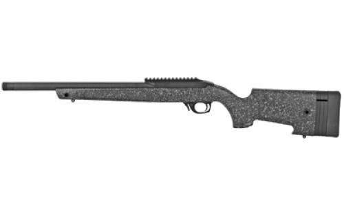 Bergara BXR Semi-automatic Rifle, 22 LR, 16.5 Carbon Fiber Barrel, 1/2x28 Threaded, Cerakote Finish, Black , Synthetic Stock, Black w/Gray Splatter, Integrated 30MOA Picatinny Rail, 10 Rounds, 1 Magazine, Right Hand BXR002