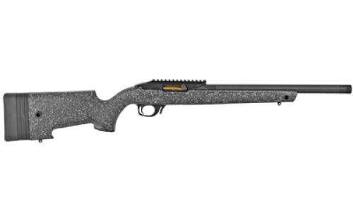 Bergara BXR Semi-automatic Rifle, 22 LR, 16.5" Carbon Fiber Barrel, 1/2x28 Threaded, Cerakote Finish, Black , Synthetic Stock, Black w/Gray Splatter, Integrated 30MOA Picatinny Rail, 10 Rounds, 1 Magazine, Right Hand BXR002