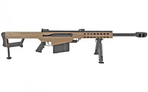 Barrett 82A1, Semi-automatic Rifle, 50BMG, 20" Fluted Barrel, 2 Port Muzzle Brake, Cerakote Finish, Flat Dark Earth, Synthetic Stock, 10 Rounds, 1 Magazine, Carry Case 14030