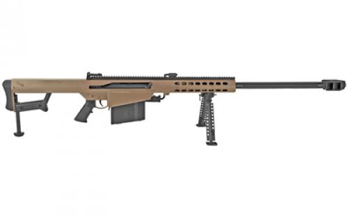 Barrett 82A1, Semi-automatic Rifle, 50BMG, 29" Fluted Barrel, 2 Port Muzzle Brake, Cerakote Finish, Flat Dark Earth, Synthetic Stock, 10 Rounds, 1 Magazine, Carry Case 14031