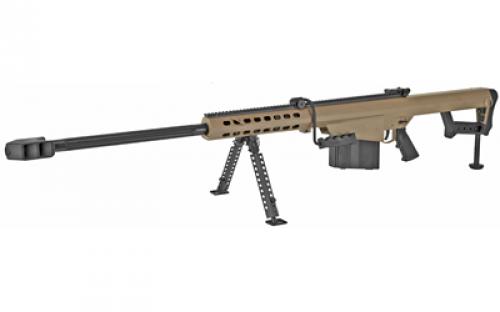 Barrett 82A1, Semi-automatic Rifle, 50BMG, 29" Fluted Barrel, 2 Port Muzzle Brake, Cerakote Finish, Flat Dark Earth, Synthetic Stock, 10 Rounds, 1 Magazine, Carry Case 14031