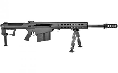 Barrett M107A1, Semi-automatic Rifle, 50 BMG, 20" Barrel, Cerakote Finish, Black, Synthetic Stock, Front and Rear Flip Sights, 10 Rounds, 1 Magazine, Monopod, Bipod and Pelican Hard Case Included 18062