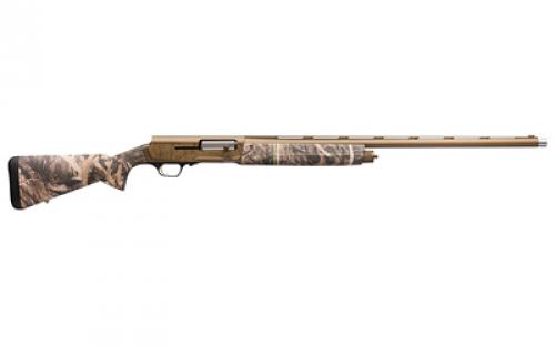 Browning A5 Wicked Wing, Semi-automatic Shotgun, 12 Gauge 3.5" Chamber, 28" Burnt Bronze Cerakote Barrel, Burnt Bronze Camo Cerakote Finish, Mossy Oak Shadow Grass Habitat Composite Stock, Fiber Optic Front Sight, Includes 3 Invector Plus Choke Tubes - F, M, IC, 4 Rounds 0119002004