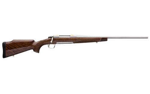 Browning X-Bolt White Gold, Bolt Action Rifle, 308 Winchester, 22" Satin Barrel, Sporter Contour, Engraved Receiver, Satin Silver Finish, Black Walnut Stock, Right Hand, 4 Rounds, 1 Magazine 035235218