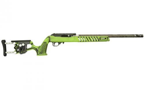 Black Rain Ordnance Professional, Semi-automatic Rifle, 22 LR, 18.5 Proof Research Threaded Barrel, 1/2X28 Thread Pitch, Cerakote Finish, Zombie Green Battleworn, Luth AR MCA-22 Stock, 10 Rounds, 1 Magazine BRO-22-P-ZGB