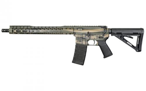 Black Rain Ordnance Spec+, Semi-automatic Rifle, AR, 223 Remington/556NATO, 16 Chrome-Moly Barrel, Cerakote Finish, Flat Dark Earth/Olive Drab Green Flag, 15 Free Float M-LOK Handguard, Magpul Pistol Grip, Magpul Stock, Black, 30 Rounds, 1 Magazine BRO-PAT-FDE-OD