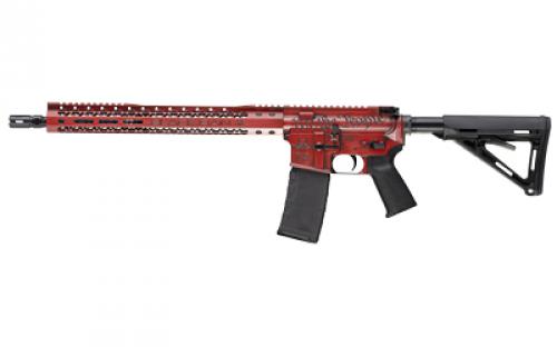 Black Rain Ordnance We The People, Semi-automatic Rifle, AR, 223 Remington/556NATO, 16 Chrome-Moly Barrel, Cerakote Finish, Red Battleworn, 15 Free Float M-LOK Handguard, Magpul MOE Stock, 30 Rounds, 1 Magazine BRO-WTP-RB