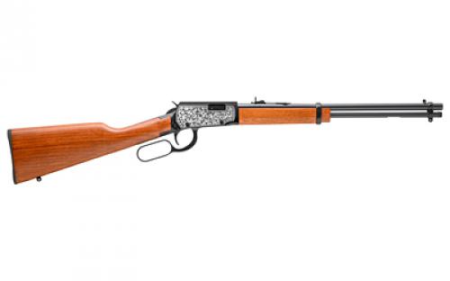 Rossi Rossi Rio Bravo, Lever Action, 22LR, 18" Barrel, Matte Finish, Black, Wood Stock, Adjustable Sights, Scroll Engraving, 15 Rounds RL22181WD-EN13