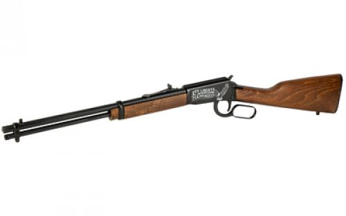 Rossi Rio Bravo, Lever Action, 22 LR, 18" Barrel, Adjustable Sights, Wood Stock, "Life, Liberty, and the Pursuit of Happiness" Engraved on Receiver, 15 Rounds RL22181WD-EN19