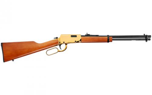 Rossi Rio Bravo, Lever Action, 22LR, 18" Barrel, PVD Gold Receiver, Blued Barrel, Wood Stock, Adjustable Sights, 15 Rounds RL22181WD-GLD1