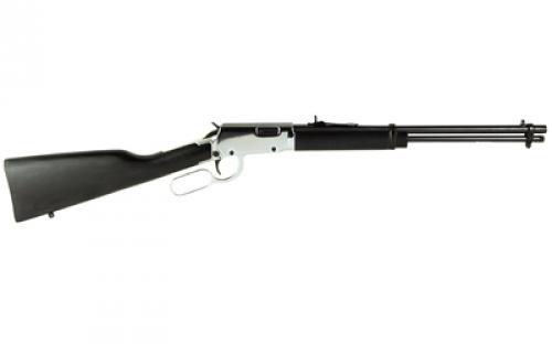 Rossi Rio Bravo, Lever Action, 22 LR, 18" Barrel, Nickel Finish, Wood Stock, Adjustable Sights, 15 Rounds RL22181WD-NI