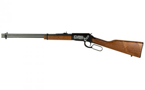 Rossi Rio Bravo, Lever Action, 22 WMR, 20 Barrel, Adjustable Sights, Wood Stock, Life, Liberty, and the Pursuit of Happiness Engraved on Receiver, 12Rounds RL22W201WD-EN19