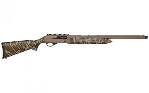 Charles Daly 601 Turkey, Semi-automatic Shotgun, 12 Gauge, 3 Chamber, 24 Vent Rib Barrel, Steel, Flat Dark Earth Cerakote, Synthetic Mossy Oak Bottomland Camo Stock, Fiber Optic Front Sight, Picatinny Rail, 4 Rounds, Includes 3 Choke Tubes (Beretta/Benelli)- F,M,XXF 930.313