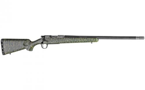 Christensen Arms Ridgeline, Bolt Action Rifle, 6.5 Creedmoor, 24 Carbon Fiber Threaded Barrel, 5/8x24, Stainless Finish, Green Carbon Fiber Composite Stock with Black and Tan Webbing, 4 Rounds CA10299-H14213