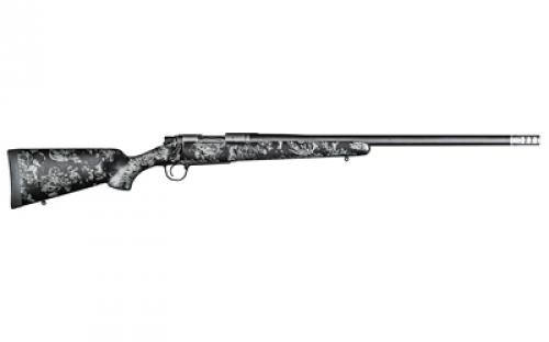 Christensen Arms Ridgeline FFT, Bolt Action Rifle, 300 Winchester Magnum, 22" Threaded Stainless Steel Barrel, Carbon Fiber Wrapped, 5/8X24 Side Baffle Muzzle Brake, Natural Stainless Finish, Carbon Fiber Sporter Stock, Black with Gray Accents, 3 Rounds 801-06155-00