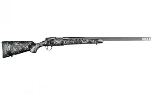 Christensen Arms Ridgeline FFT, Bolt Action Rifle, 300 PRC, 22" Threaded Stainless Steel Barrel, Carbon Fiber Wrapped, 5/8X24 Side Baffle Muzzle Brake, Natural Stainless Finish, Carbon Fiber Sporter Stock, Black with Gray Accents, 3 Rounds 801-06159-00