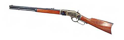 Cimarron 1873, Short Rifle, Lever Action, 45 Long Colt, 20" Octagon Barrel, Case Hardened Finish, Blued Barrel, Walnut Stock, 10 Rounds CA281