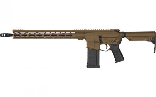 CMMG Resolute MK4, Semi-automatic Rifle, 5.7X28MM, 16.1 Barrel, Threaded 1/2x28, ZEREOED SR Brake, Cerakote Finish, Midnight Bronze, 15 Free Float M-LOK Handguard, ZEROED Polymer Grip, CMMG Ripstock, Manual Safety, 32 Rounds, 1 Magazine 54A40BE-MB