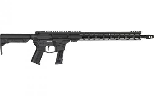 CMMG Resolute MK17, Semi-automatic Rifle, 9MM, 16.1" Barrel, Threaded Barrel, 1/2x28", ZEROED SR Brake, Cerakote Finish, Armor Black, 15" Free Float M-LOK Handguard, ZEROED Polymer Grip, CMMG RipStock, Manual Safety, 21 Rounds, 1 Magazine 92AE6FB-AB