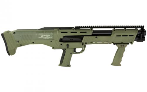 Standard Manufacturing Company DP-12, Pump Action Shotgun, 12 Gauge, 3" Chamber, 18.875" Double Barrel, OD Green, 7+7 Rounds DP12ODG