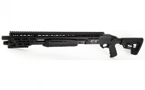 Standard Manufacturing Company SP12, Pump Action Shotgun, 12 Gauge, 3" Chamber, 18.5" Barrel, Black, Polymer Grip, Collapsible Stock, Ambidextrous, MLOK Mounting System, 7 Rounds SP12