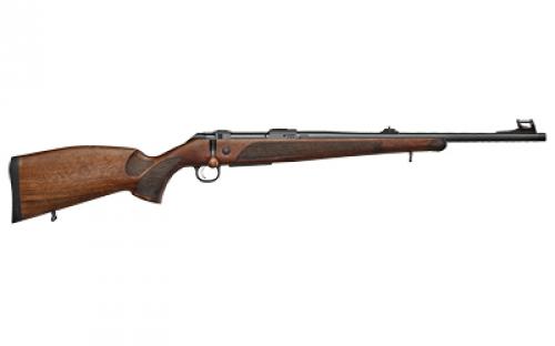 CZ 600 Lux, Bolt Action Rifle, 223 Remington, 20" Barrel, Threaded Barrel, M15X1 Thread Pitch, Walnut Stock, Fiber-Optic Front and Rear Adjustable Sights, Drilled and Tapped, 2 Position Safety, Detachable Magazine, Adjustable Trigger, Walnut Bolt Knob, 5 Rounds, Right Hand 07301