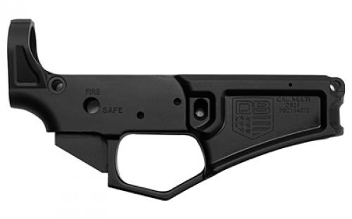 Diamondback Firearms DB15 Black Gold, AR-15 Lower Receiver, Stripped, Anodized Finish, Black Color, Forged Aluminum, Multi-Caliber DB2228R001