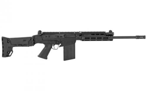 DS Arms SA58, Improved Battle Carbine, Semi-automatic Rifle, 308 Win/762NATO, 16" Barrel, Matte Finish, Black, BRS Folding Stock, Adjustable Sights, 20 Rounds, 1 Magazine SA5816-IBC-A