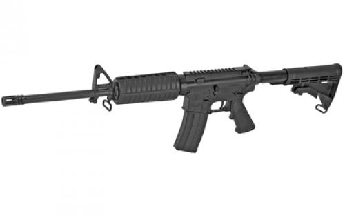 FN America FN15, Basic Carbine, Semi-automatic, AR, 223 Remington/556NATO, 16" Button Rifled, Chrome Plated Barrel, 1:7 Twist Rate, Black, 6 Position Collapsible Stock, Flip Up Rear Sight, A2 Front Sight Post, Two Piece Heatshield, Carbine Length Gas System, 30 Rounds, 1 Magazine 36001-02